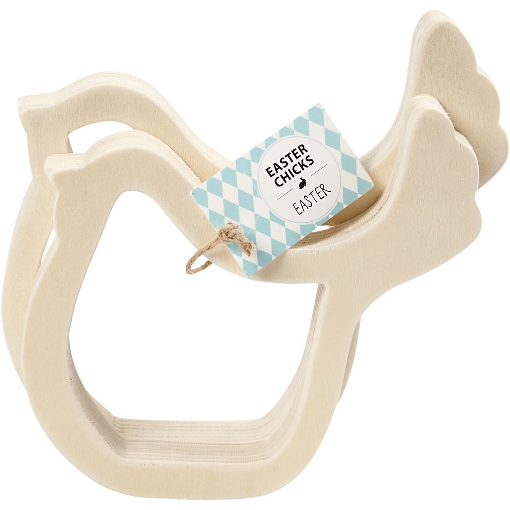 Kippen, H: 13 cm, D: 2 cm, B: 13 cm, 2 stuk/ 1 doos [HOB-56434]