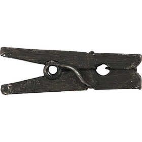 Mini wasknijpers, L: 25 mm, B: 3 mm, zwart, 36 stuk/ 1 doos [HOB-56447]