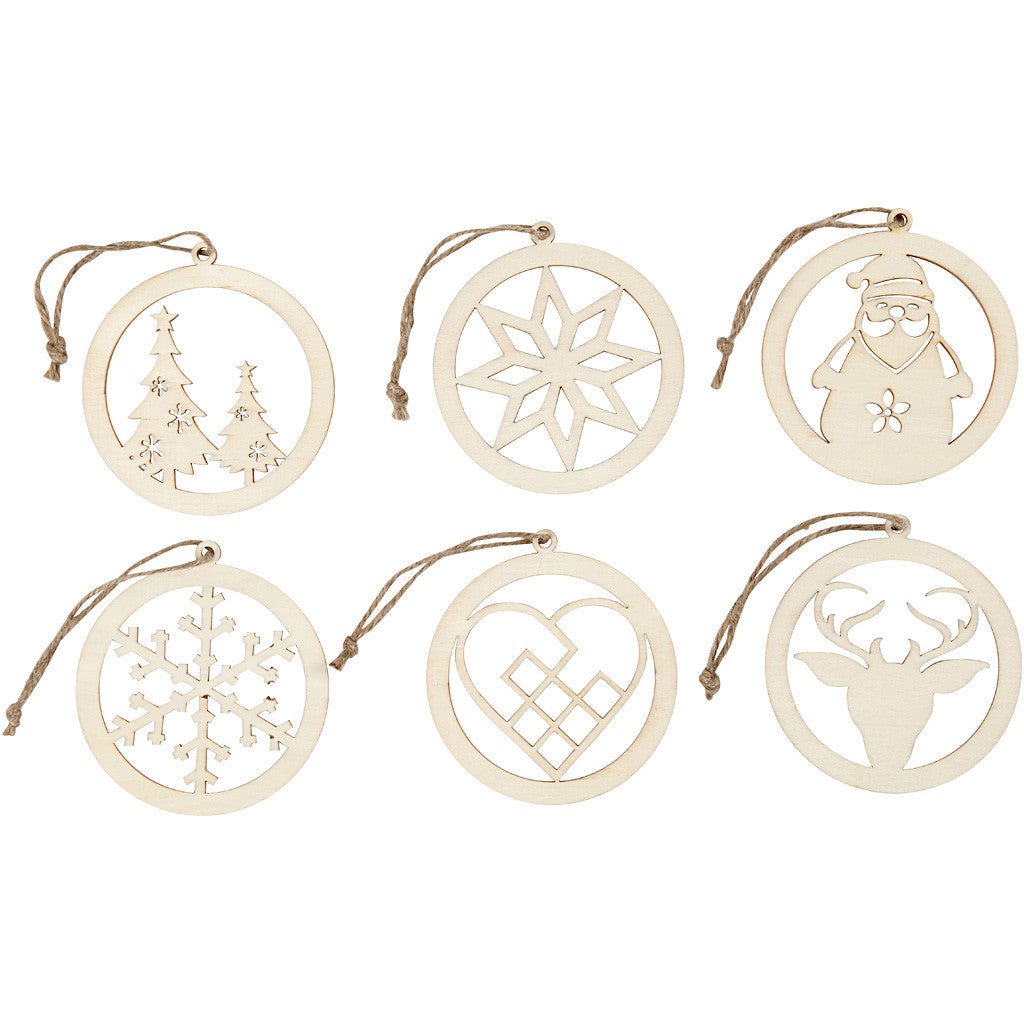Kerstornamenten, d 8 cm, dikte 0,3 cm, 144 stuk/ 1 doos [HOB-56808]