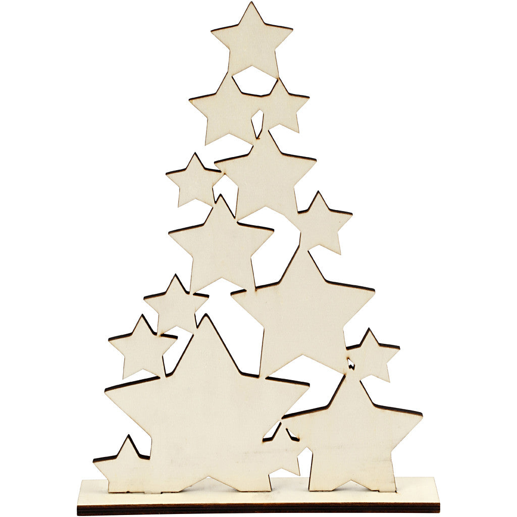 Kerstboom, H: 29,8 cm, D: 4 cm, B: 21,5 cm, 1 stuk [HOB-56923]