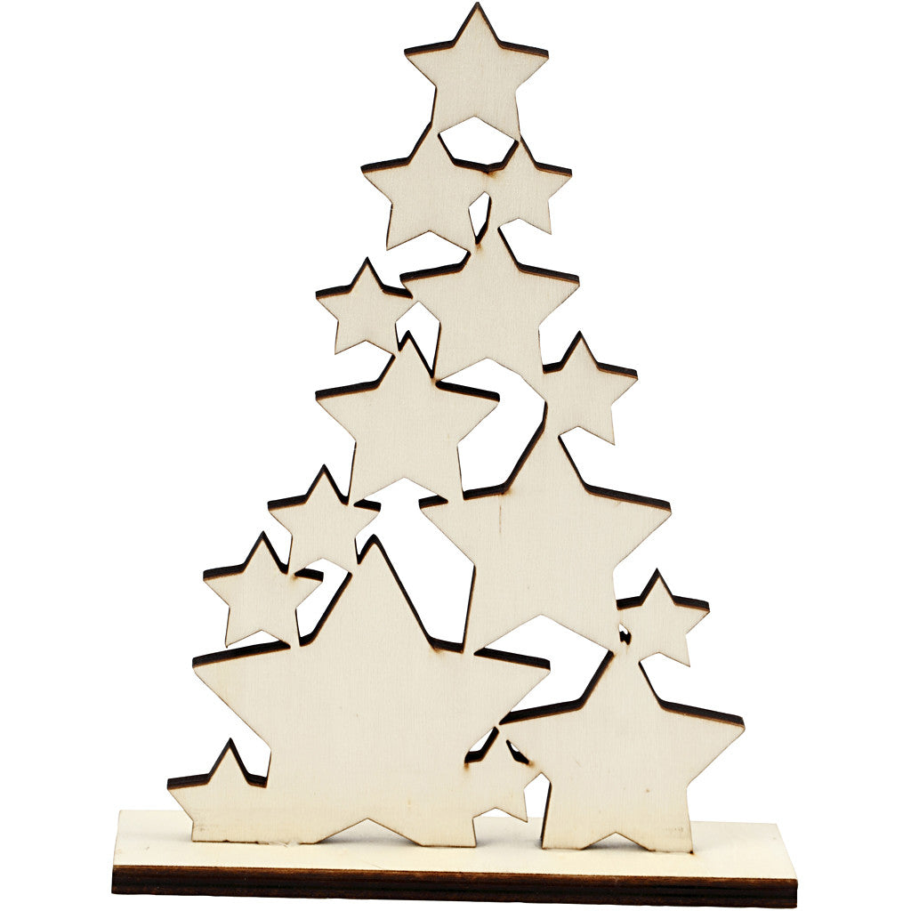 Kerstboom, H: 19,6 cm, D: 4 cm, B: 14,7 cm, 1 stuk [HOB-56924]