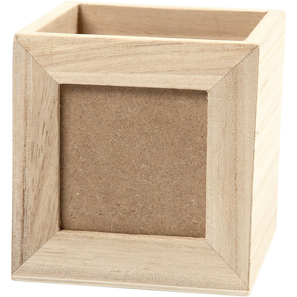 Pennenbakje, afm 10x10x10 cm, gatgrootte 6,2x6,2 cm, 1 stuk [HOB-57455]