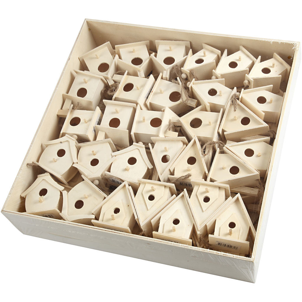 Vogelhuis, H: 7 cm, 6x10 stuk/ 1 doos [HOB-57577]