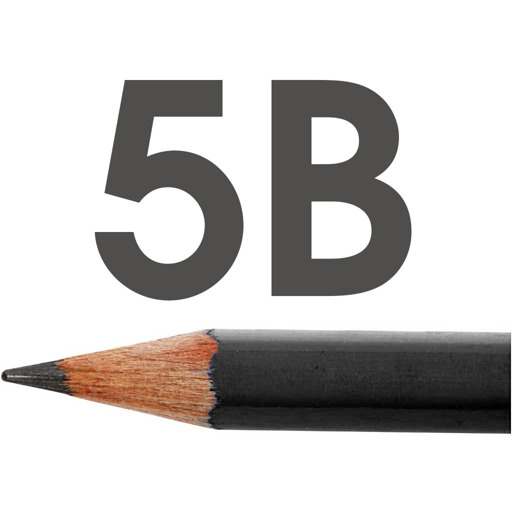 Art Design Tekenpotloden, d 6,9 mm, 5B, vulling 1,8 mm, 12 stuk/ 1 doos [HOB-57802]