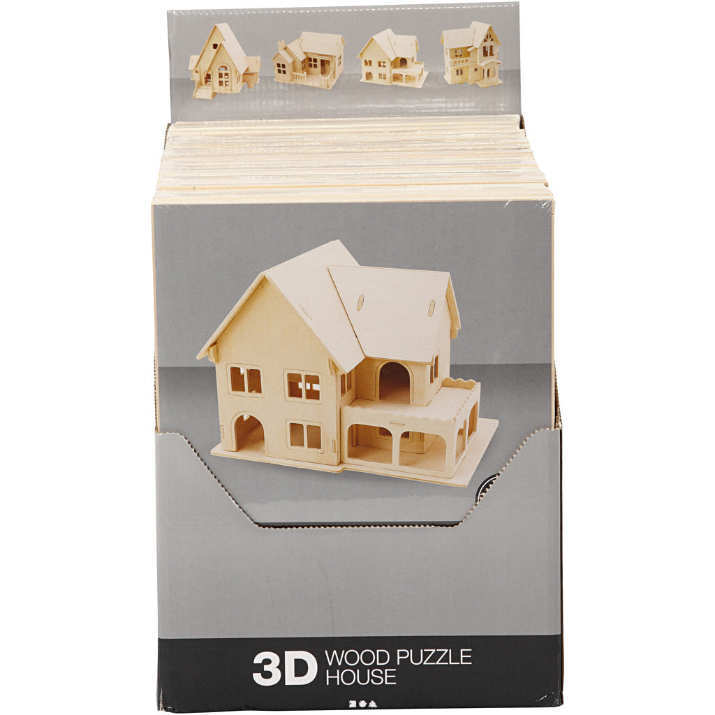 3D Houten Constructie Set, 24 stuk/ 1 doos [HOB-57878]
