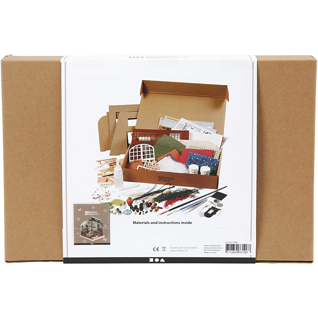 DIY Miniatuur kamer, Tuin, H: 21 cm, B: 19,5 cm, 1 stuk [HOB-57880]