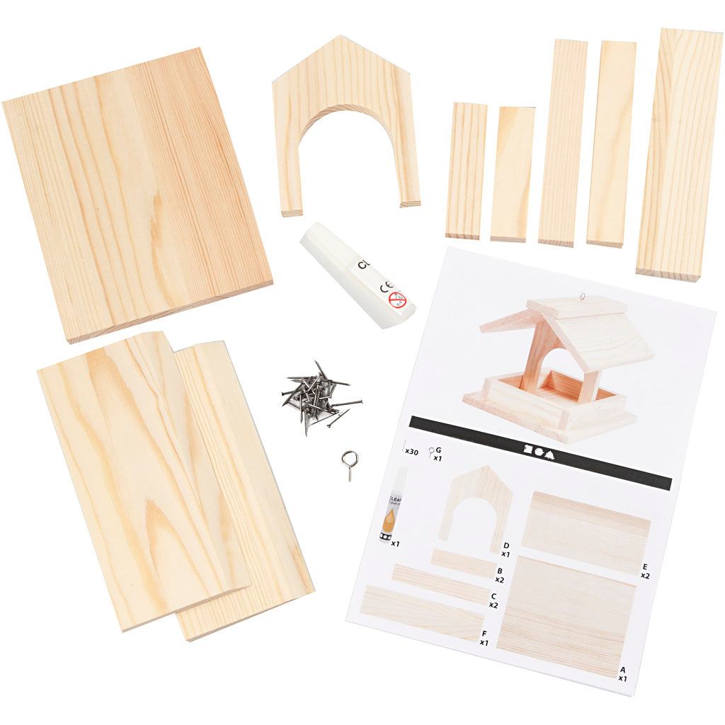 Vogelvoederhuisje, H: 12,5 cm, D: 14,5 cm, B: 11,5 cm, 1 stuk [HOB-57968]