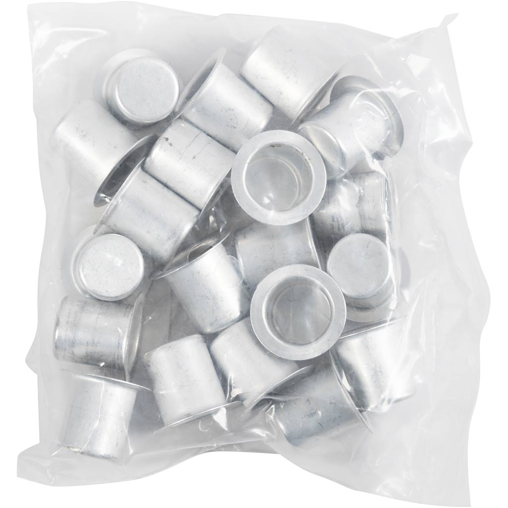 Kaarsenhouders, H: 15 mm, d 12 mm, 20 stuk/ 1 doos [HOB-58017]