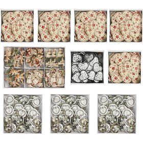 Houten figuren, afm 20-50 mm, Inhoud kan variëren , 10 doos/ 1 doos [HOB-58042]