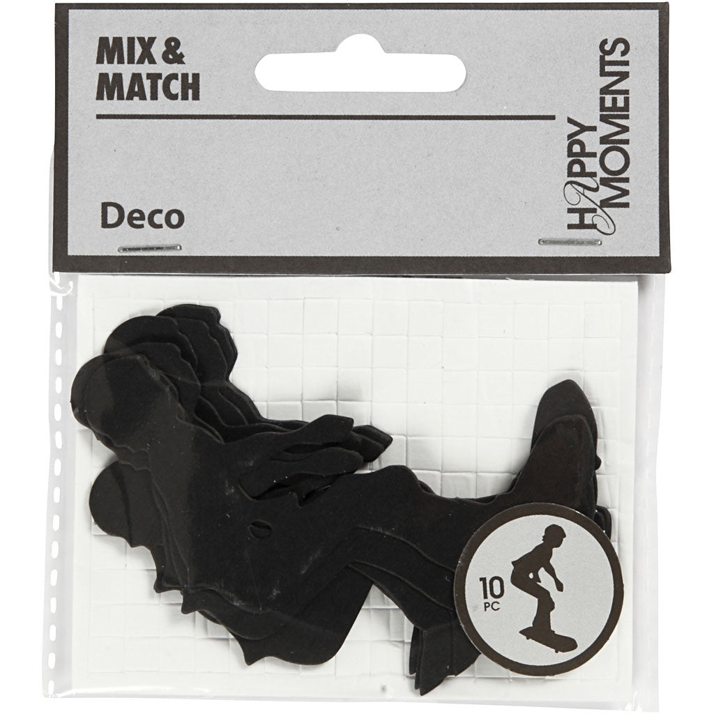 Label, skater, afm 56x67 mm, zwart, 10 stuk/ 1 doos [HOB-586036]