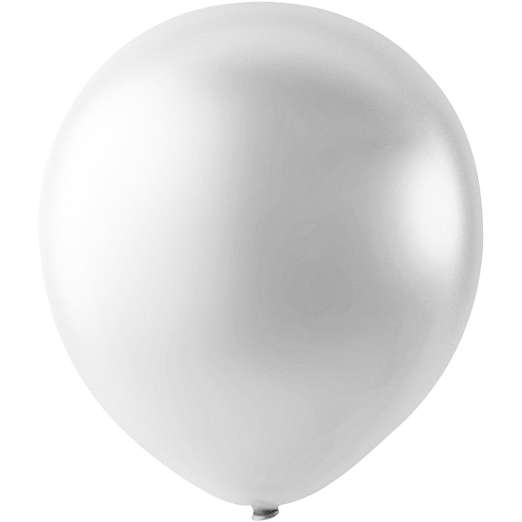 Ballonnen, d 23 cm, wit, 10 stuk/ 1 doos [HOB-592001]