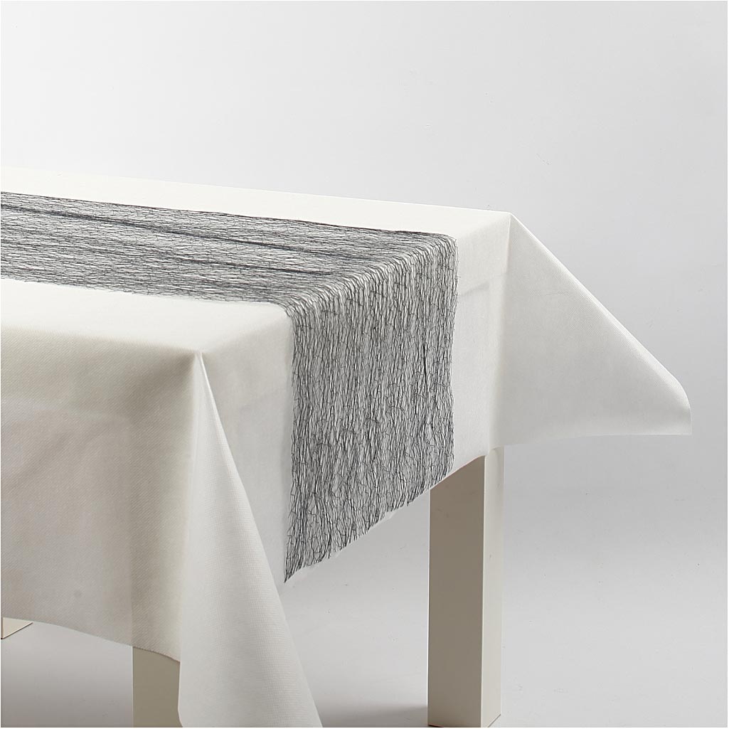 Tafellopers, B: 30 cm, zwart, 10 m/ 1 rol [HOB-593002]