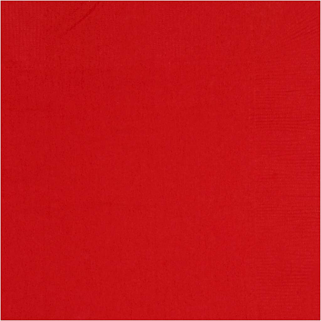 Servetten, afm 33x33 cm, rood, 20 stuk/ 1 doos [HOB-599003]