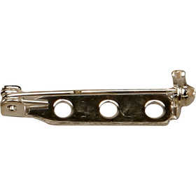 Brochespeld, L: 25 mm, verzilverd, 10 stuk/ 1 doos [HOB-600720]
