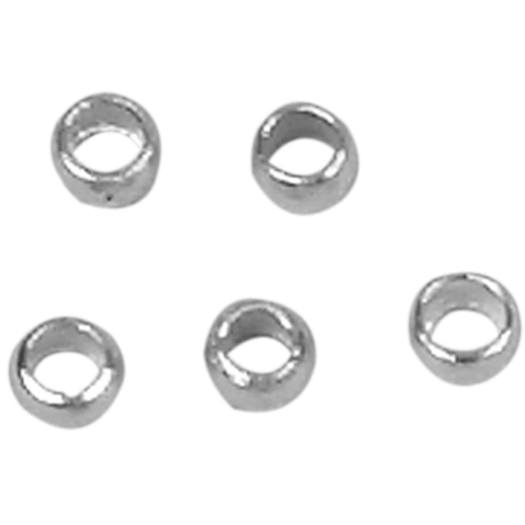 Knijpkralen, d 2 mm, zilver, 1000 stuk/ 1 doos [HOB-60104]
