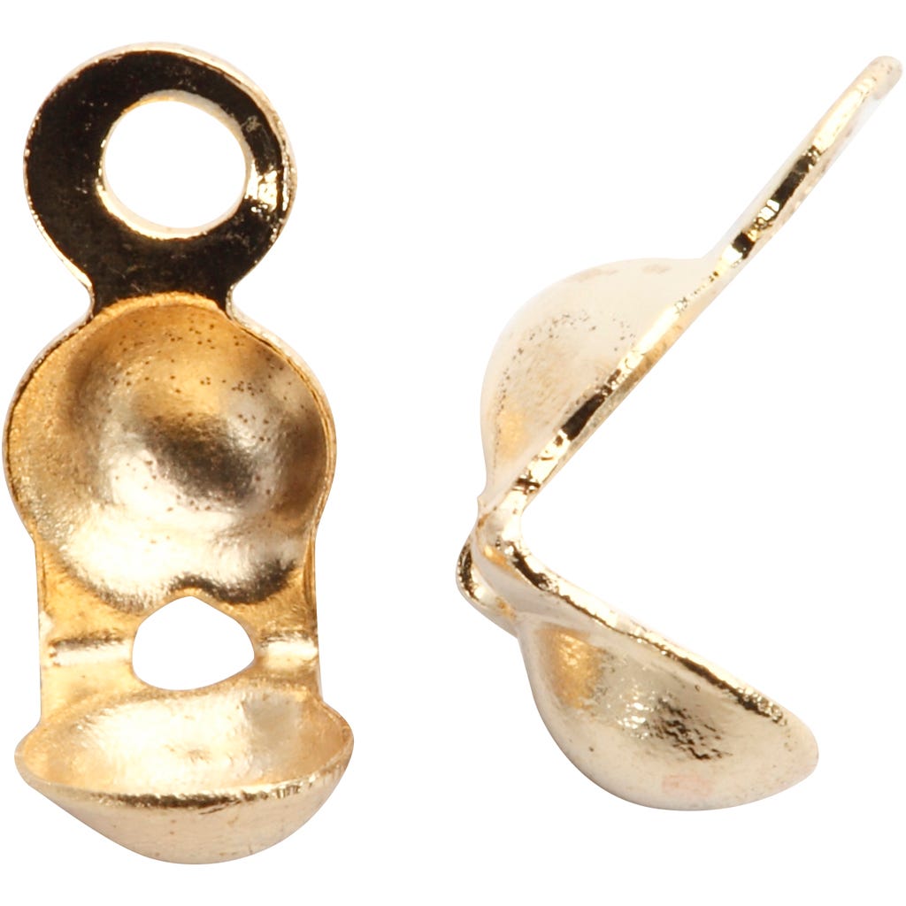 Kalot, L: 8 mm, d 3 mm, verguld, 20stuk/ 1 doos [HOB-601720]