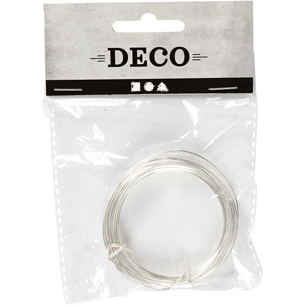 Verzilverd draad, verzilverd, dikte 1 mm, 4 m/ 1 rol [HOB61010]