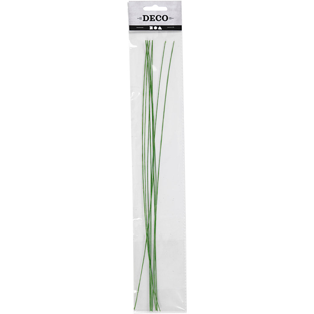 Bloemsteeldraad, L: 30 cm, d 0,6 mm, groen, 20 stuk/ 1 doos [HOB-610350]