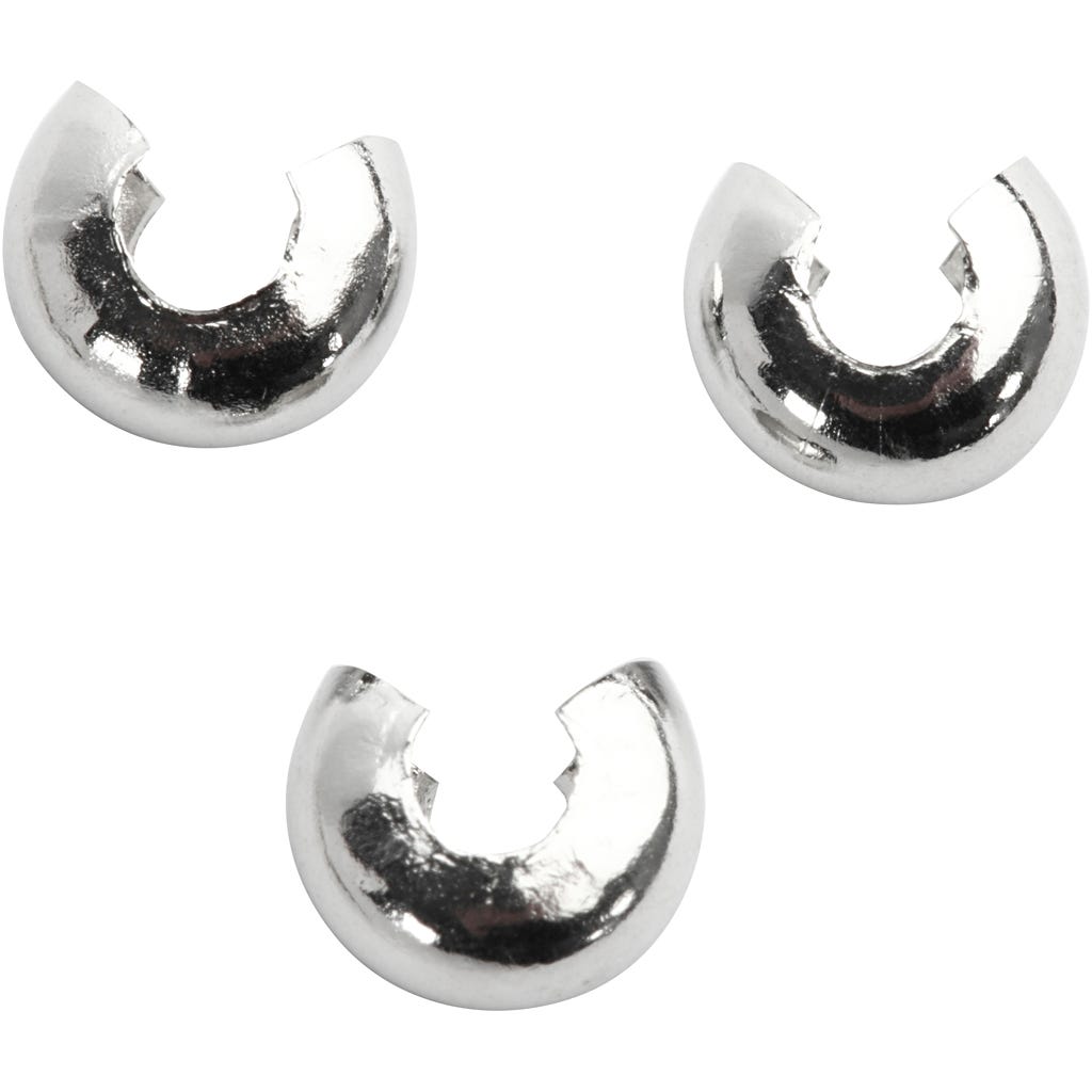 Metalen hoes, d 5 mm, verzilverd, 50 stuk/ 1 doos [HOB-610610]