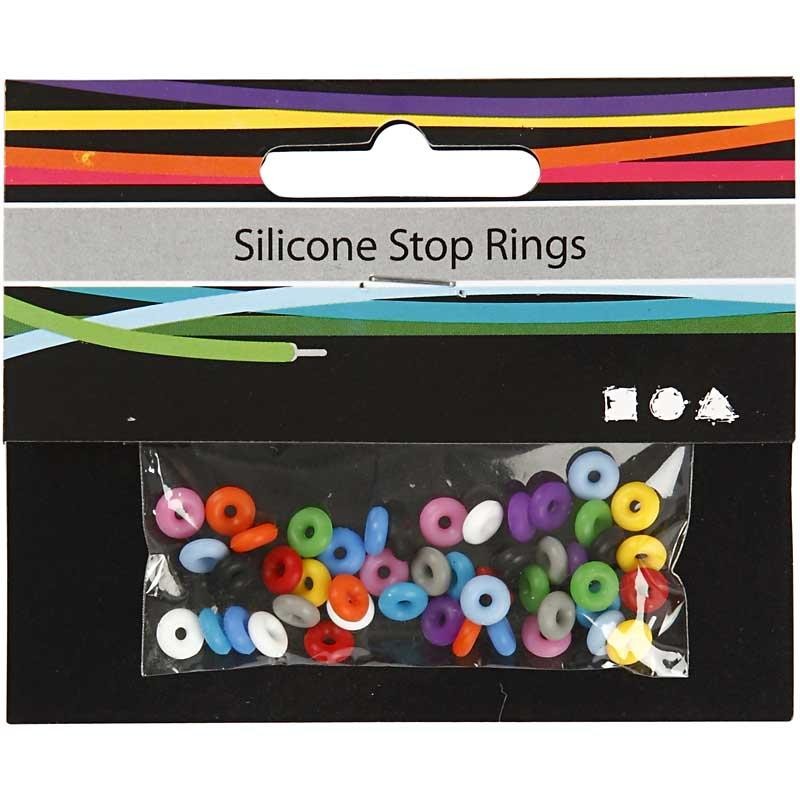 Stop ringen, diverse kleuren, 48 stuk/ 1 doos [HOB-61574]