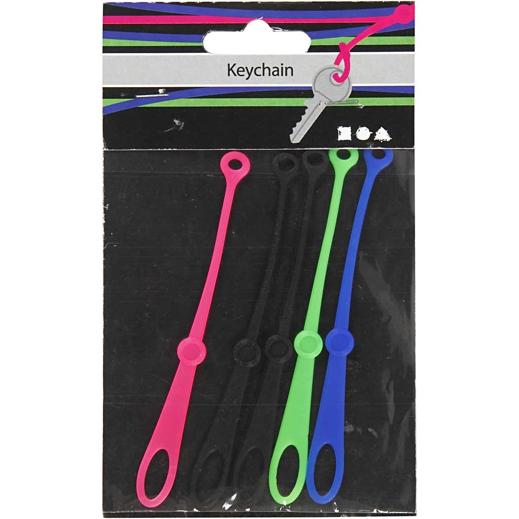Sleutelhanger, L: 10,5 cm, B: 1 cm, 5 stuk/ 1 doos [HOB-615870]