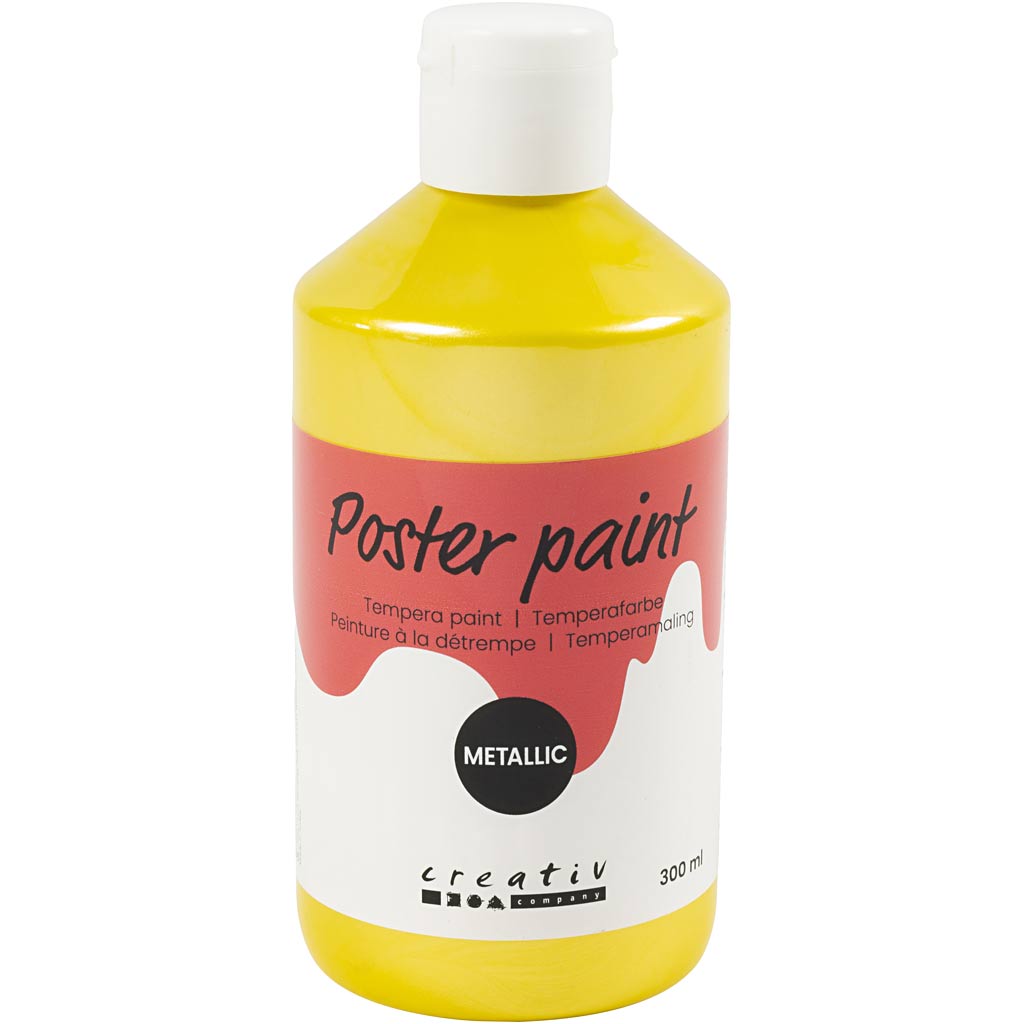 PRIMO Tempera Metallic verf | geel | 300 ml