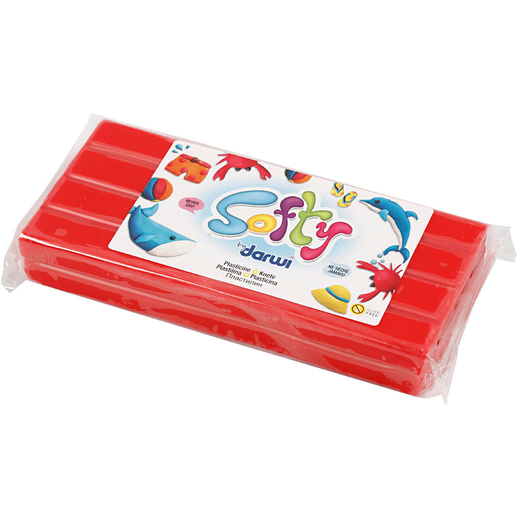 Softy Boetseerklei, rood, 500 gr/ 1 doos [HOB-680434]