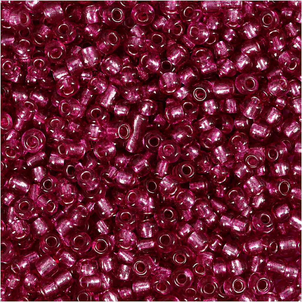 Rocaille seed beads, dia. 3 mm, size 8/0 , hole size 0,6-1,0 mm, metallic purple, 25 g