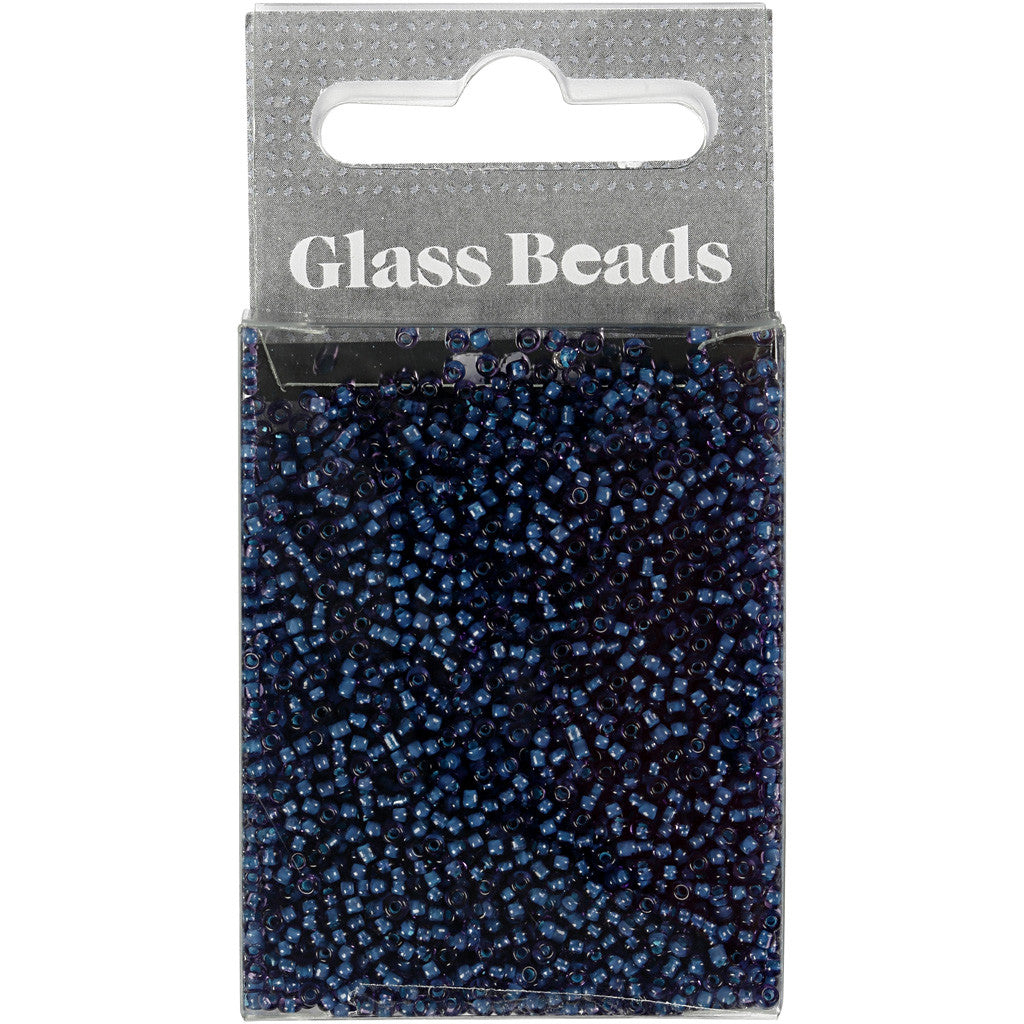 Rocailles, d 1,7 mm, afm 15/0, gatgrootte 0,5-0,8 mm, paars, 25 gr/ 1 doos [HOB-686810]