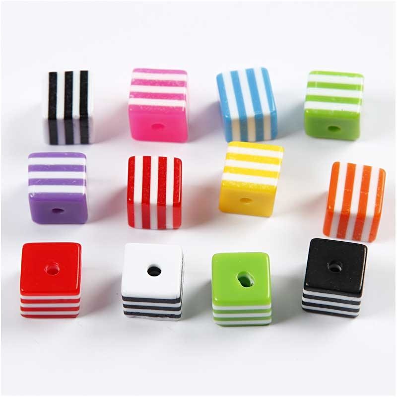 Multi Mix, afm 8x8 mm, gatgrootte 2,5 mm, ca. 950 stuk, 500 gr, 700 ml/ 1 Doosje [HOB-69983]