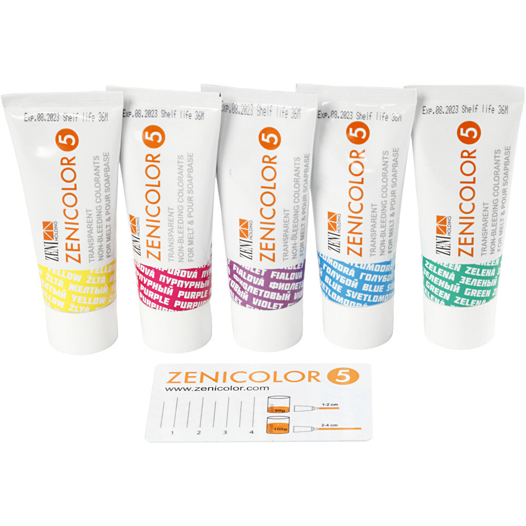 Zeepverf, diverse kleuren, 5x30gr/ 1 doos [HOB-70042]