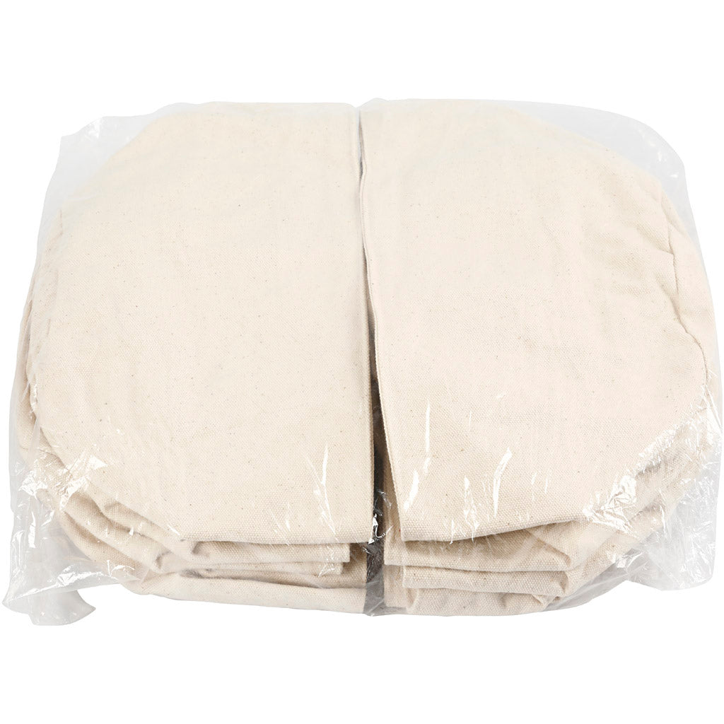 Stoffen manden, H: 14,5 cm, d 20 cm, 385 gr, licht naturel, 10 stuk/ 1 doos [HOB-706123]