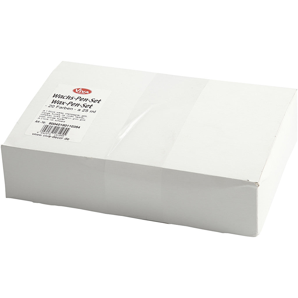 Kaarsversierpen, diverse kleuren, 20x28 ml/ 1 doos [HOB-73510]
