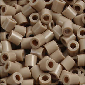 Strijkkralen, afm 5x5 mm, gatgrootte 2,5 mm, medium, beige (32248), 6000 stuk/ 1 doos [HOB-751061]