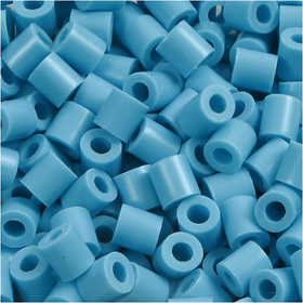 Strijkkralen, afm 5x5 mm, gatgrootte 2,5 mm, medium, turquoise (32256), 1100 stuk/ 1 doos [HOB-751100]