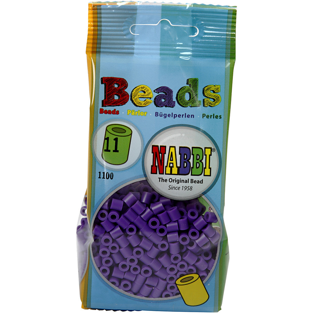 Strijkkralen, afm 5x5 mm, gatgrootte 2,5 mm, medium, donkerpaars (32234), 1100 stuk/ 1 doos [HOB-751110]