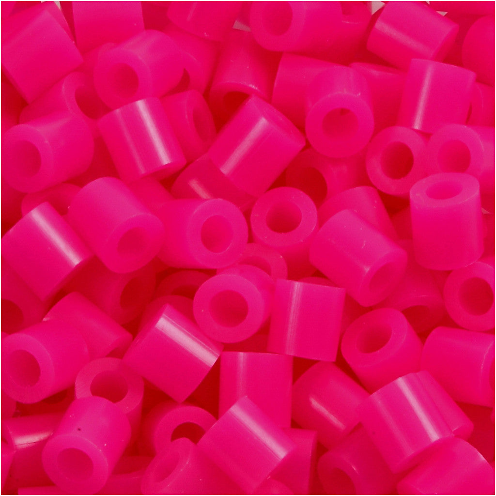 Strijkkralen, afm 5x5 mm, gatgrootte 2,5 mm, medium, cerise (32258), 1100 stuk/ 1 doos [HOB-751180]