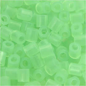 Strijkkralen, afm 5x5 mm, gatgrootte 2,5 mm, medium, neon groen (32237), 6000 stuk/ 1 doos [HOB-751251]