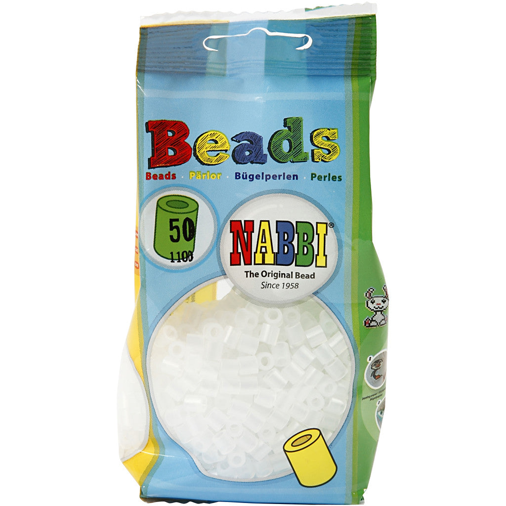 Strijkkralen, afm 5x5 mm, gatgrootte 2,5 mm, medium, doorzichtig transparant (32264), 1100 stuk/ 1 doos [HOB-751320]