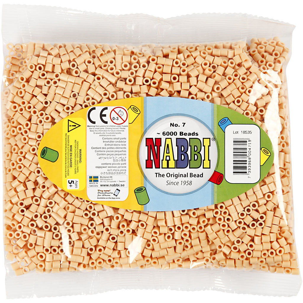 Foto kralen, afm 5x5 mm, gatgrootte 2,5 mm, medium, lichtpoeder (7), 6000 stuk/ 1 doos [HOB-75507]