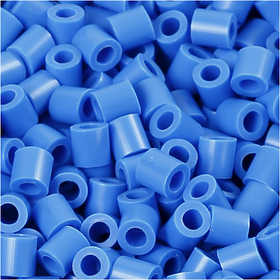 Foto kralen, afm 5x5 mm, gatgrootte 2,5 mm, medium, blauw (17), 1100 stuk/ 1 doos [HOB-755170]