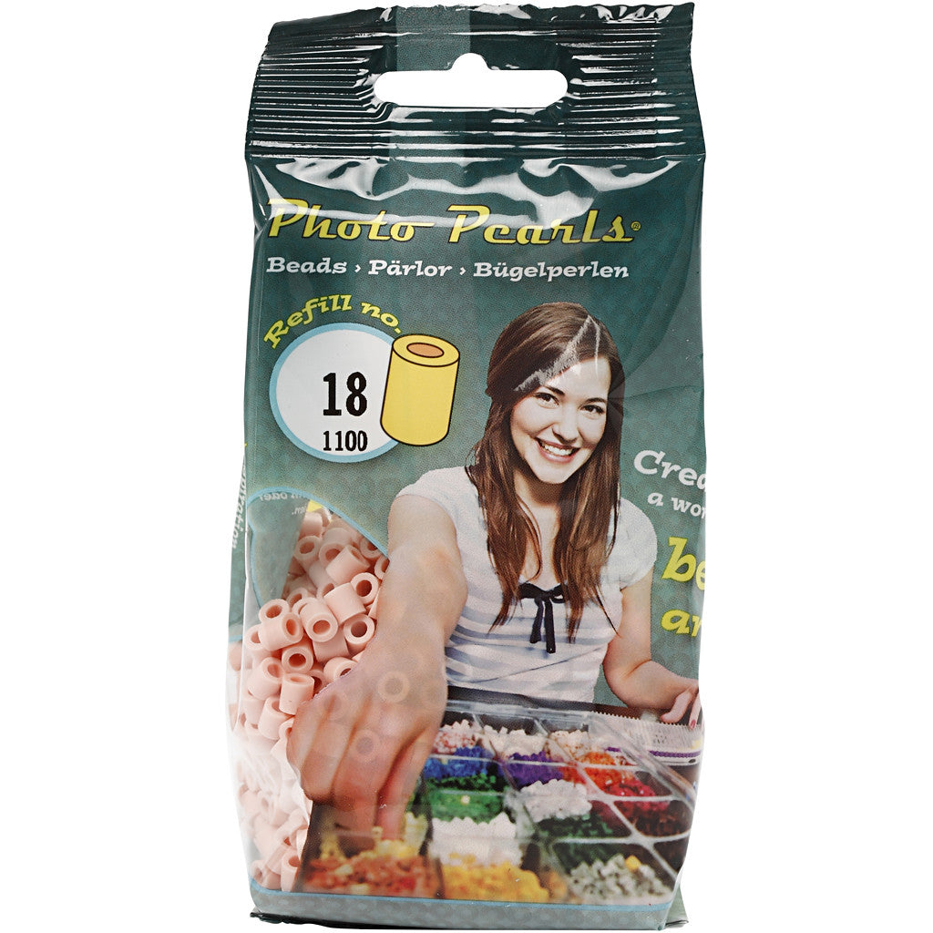 Foto kralen, afm 5x5 mm, gatgrootte 2,5 mm, medium, roze (18), 1100 stuk/ 1 doos [HOB-755180]