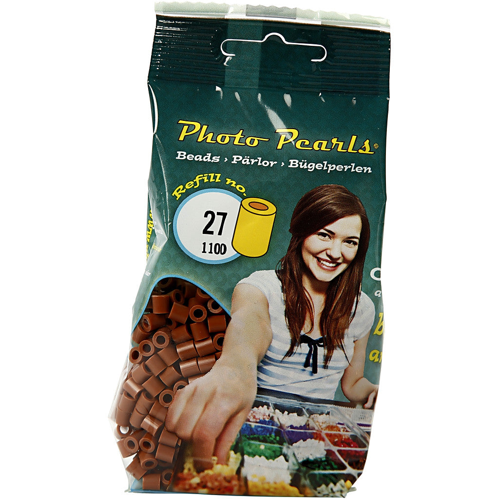 Foto kralen, afm 5x5 mm, gatgrootte 2,5 mm, medium, chocolate (27), 1100 stuk/ 1 doos [HOB-755270]