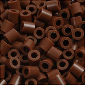 Foto kralen, afm 5x5 mm, gatgrootte 2,5 mm, medium, chocolate (27), 6000 stuk/ 1 doos [HOB-75527]