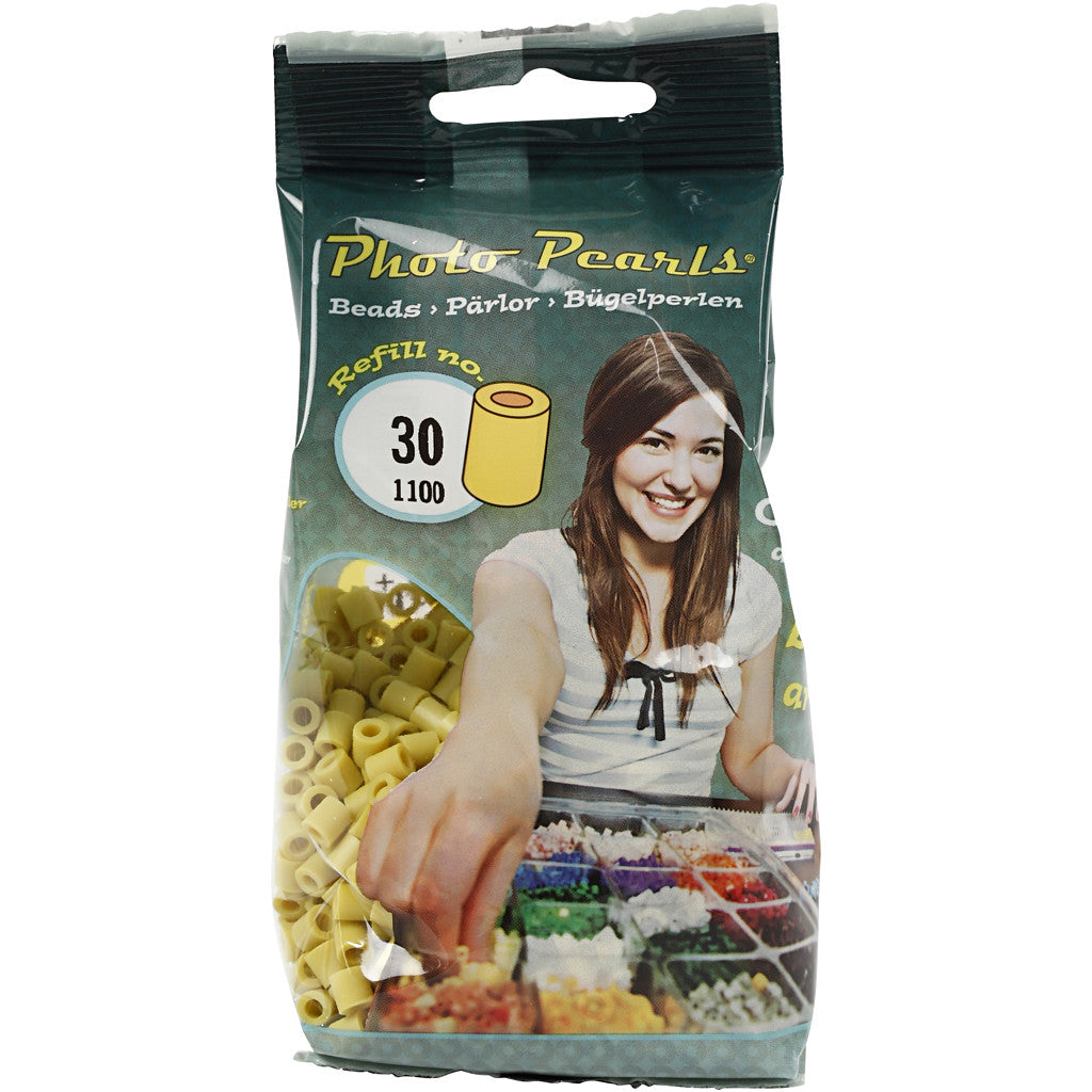 Foto kralen, afm 5x5 mm, gatgrootte 2,5 mm, medium, olijf (30), 1100 stuk/ 1 doos [HOB-755300]