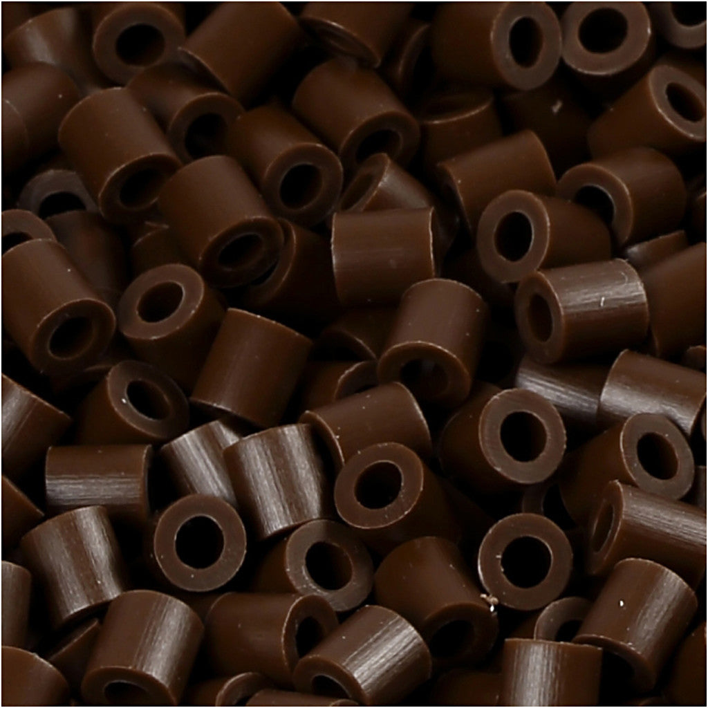 Foto kralen, afm 5x5 mm, gatgrootte 2,5 mm, medium, donkelbruin (2), 6000 stuk/ 1 doos [HOB-75552]