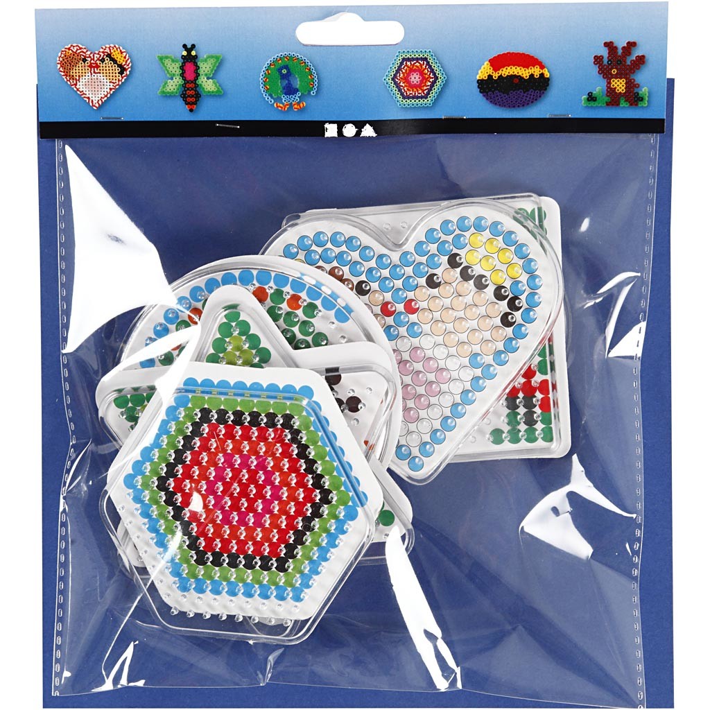 Onderplaat, ovaal, hart, zeskant, cirkel, vierkant en ster, afm 7x7,5-10,5x9,5 cm, medium, 6 stuk/ 1 doos [HOB-75596]