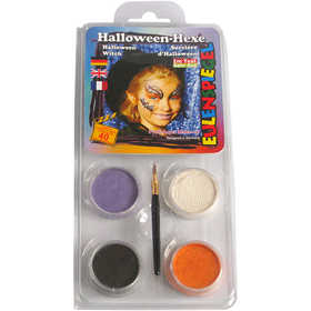 Eulenspiegel Schmink - Motieven set, halloween heks, diverse kleuren, 1 set [HOB-76108]