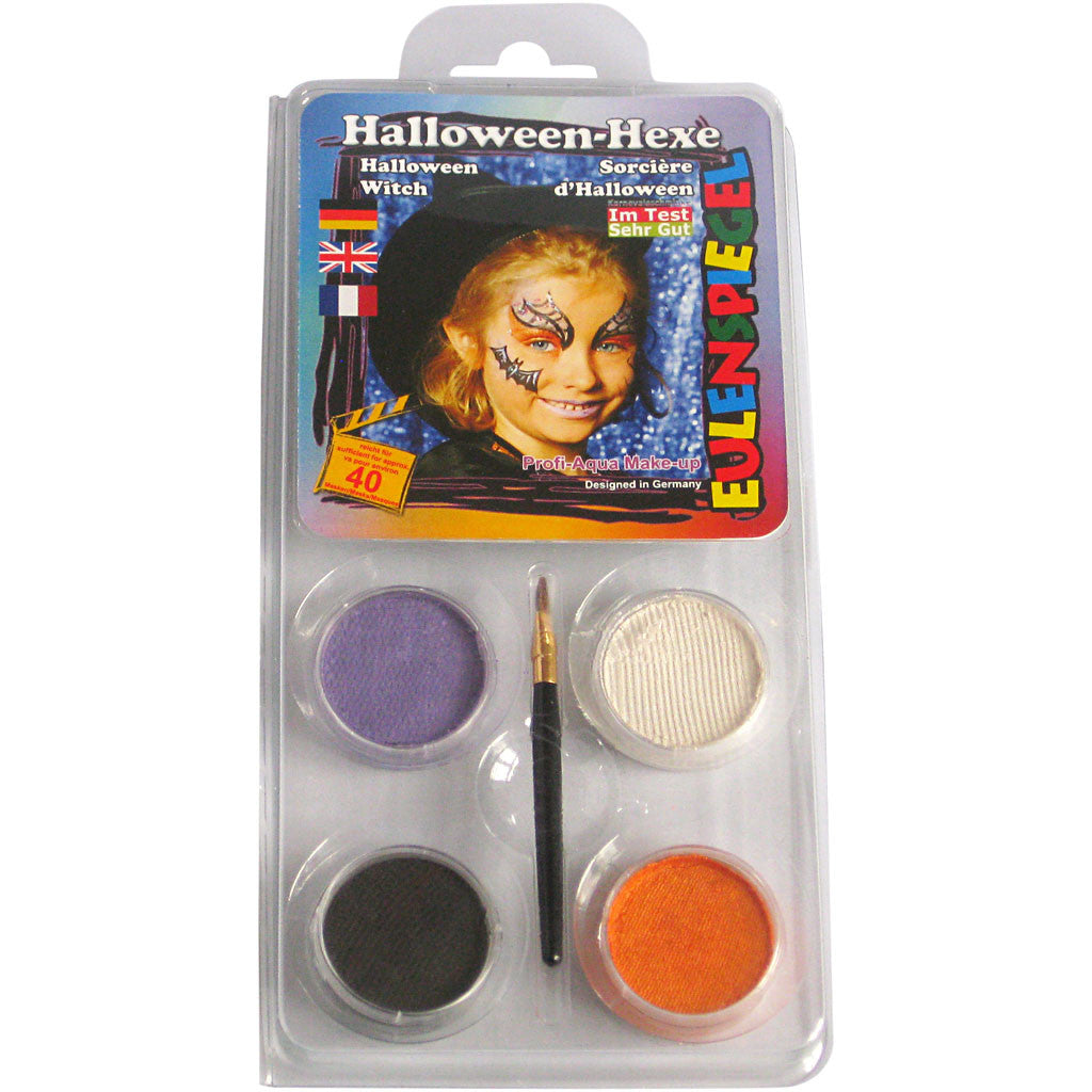 Eulenspiegel Schmink - Motieven set, halloween heks, diverse kleuren, 1 set [HOB-76108]