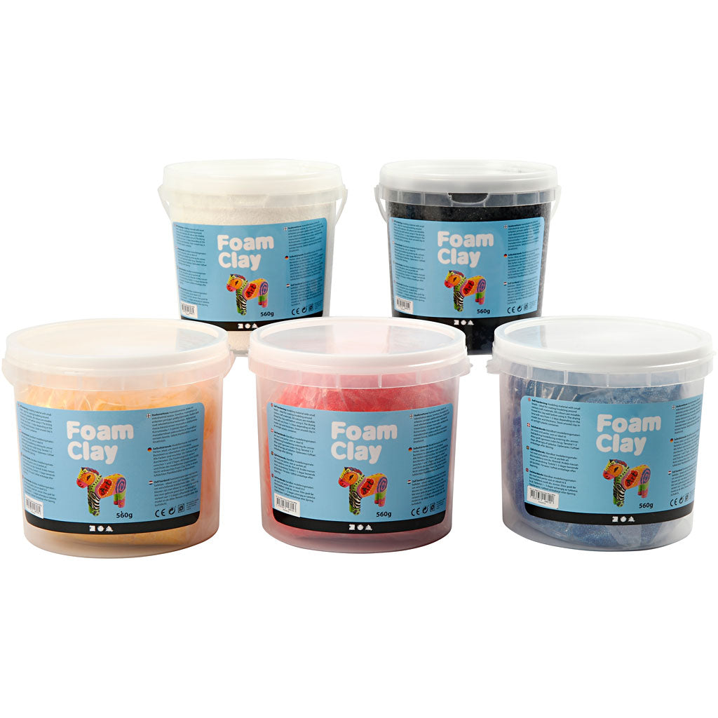 Foam Clay®, primair kleuren, 5x560 gr/ 1 doos [HOB-78138]